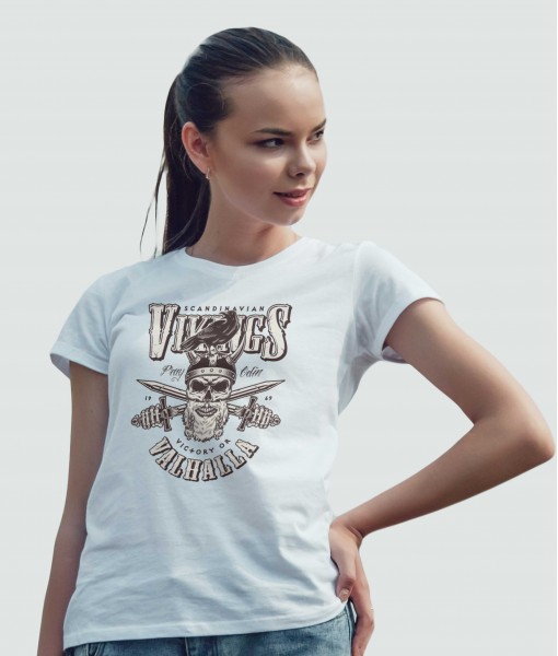 Дамска тениска с щампа Готика Vikings Valhalla - TShirtArtShop.com
